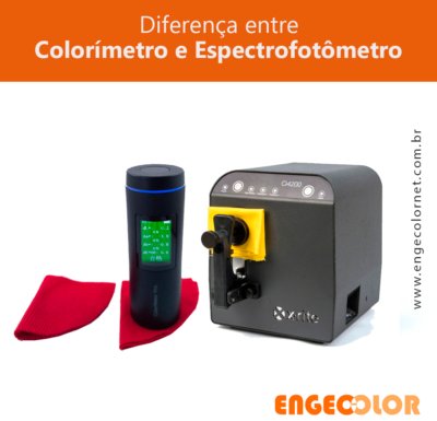 Diferenças entre o Colorímetro e o Espectrofotômetro